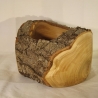 Kirsch Holz Schale mit Rinde / natürlich
