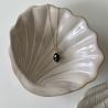 Marigria Jewerlry - Kette mit schwarzem Glasstein-Anhänger