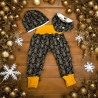 Weihnachtsoutfit marine goldene Rentiere I Rentierköpfe I Baby