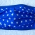 Mundmaske - Atemmaske - Behelfs-Mundschutz / blau weiße Sterne