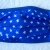 Mundmaske - Atemmaske - Behelfs-Mundschutz / blau weiße Sterne