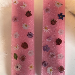 Haarspangen Set –Glitzer & Blumen  Rosa Handarbeit – Geschenkidee Haarspangen Set –Glitzer & Blumen  Rosa Handarbeit – Geschenkidee