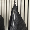 LuniBag Kunstleder Raute schwarz/silber