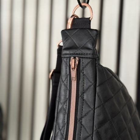 LuniBag Kunstleder Raute rosé