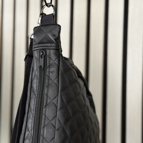 LuniBag Kunstleder Raute all black