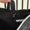LuniBag Kunstleder Raute schwarz/silber