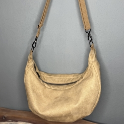 LuniBag beige Veluors  Kunstleder 