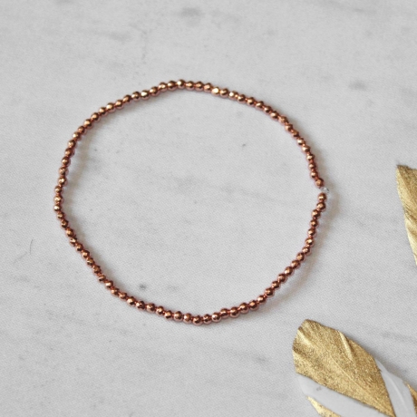 Hämatit • Armband rosegold | Perlenarmband | Armschmuck