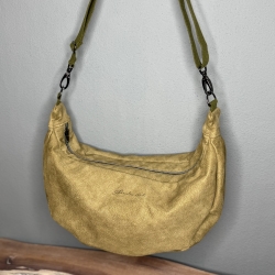 LuniBag olive Veluors  Kunstleder 