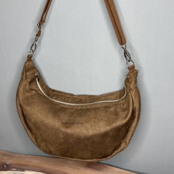 LuniBag braun/silber Veluors  Kunstleder 