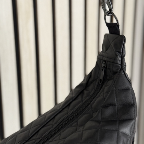 LuniBag Kunstleder Raute all black