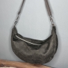 LuniBag grau/silber Veluors  Kunstleder 
