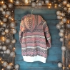 Kleid Winter Mädchen weiß, Hoodiekleid Weihnachten Norwegermuster