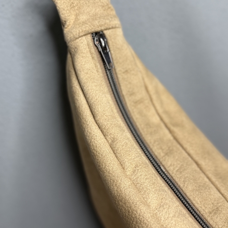 LuniBag beige Veluors  Kunstleder 