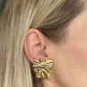 Unregelmäßige Ohrringe gold geschmolzen Edelstahl Geschenkidee