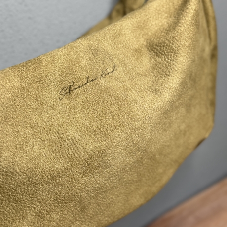 LuniBag olive Veluors  Kunstleder 