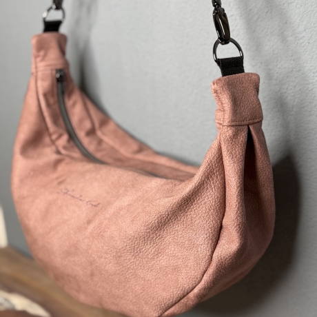 LuniBag rosé Veluors  Kunstleder 