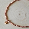 Hämatit & kleines Herz • Armband rosegold | Perlenarmband
