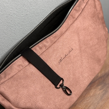 LuniBag rosé Veluors  Kunstleder 