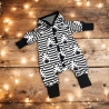 Overall Baby Zebra Langarm Kapuze I Babyoverall Jersey unisex 