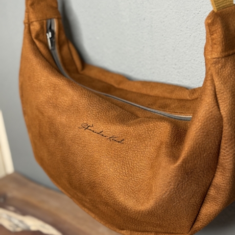 LuniBag Cognac Veluors  Kunstleder 