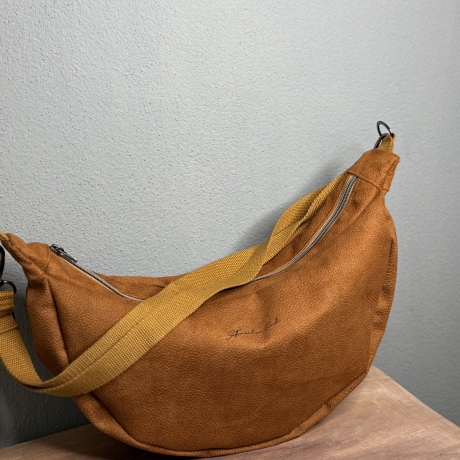 LuniBag Cognac Veluors  Kunstleder 