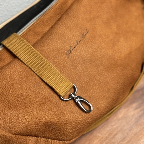 LuniBag Cognac Veluors  Kunstleder 