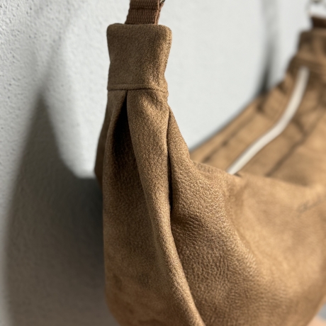 LuniBag braun/silber Veluors  Kunstleder 