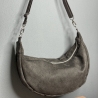 LuniBag grau/silber Veluors  Kunstleder 