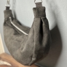 LuniBag grau/silber Veluors  Kunstleder 