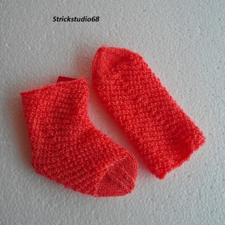 Spiralsocken für Kinder  Gr. 16/17 orange
