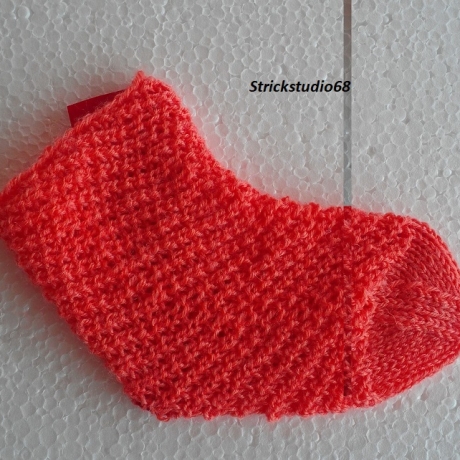 Spiralsocken für Kinder  Gr. 16/17 orange
