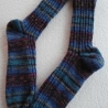 Socken Gr.38/39 handgestrickt blau Farbverlauf