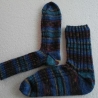 Socken Gr.38/39 handgestrickt blau Farbverlauf