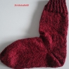 Socken Gr.36/37  rot/schwarz meliert  handgestrickt