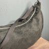 LuniBag grau/silber Veluors  Kunstleder 