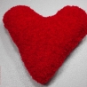 Kissen - Herzform - handgestrickt - rot