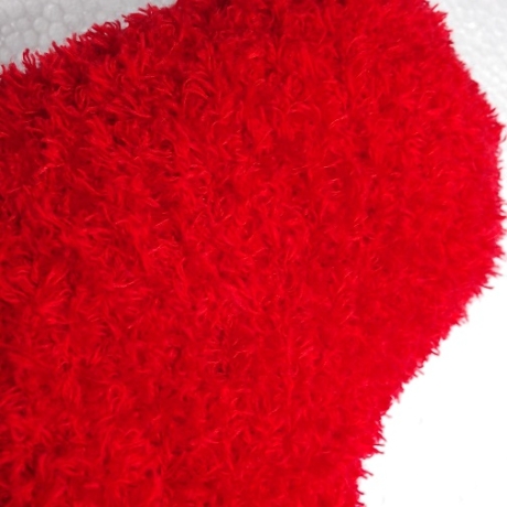 Kissen - Herzform - handgestrickt - rot