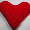 Kissen - Herzform - handgestrickt - rot