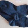 Socken (dick)  Gr.40/41 handgestrickt  blau / meliert