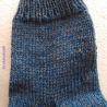 Socken (dick)  Gr.40/41 handgestrickt  blau / meliert