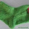 Kindersocken  Gr.22/23  handgestrickt mit 2 Neon-Farben