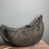 LuniBag grau/silber Veluors  Kunstleder 