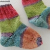 Kindersocken Gr.22/23 bunt handgestrickt für Frühjahr/Sommer