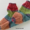 Kindersocken Gr.22/23 bunt handgestrickt für Frühjahr/Sommer