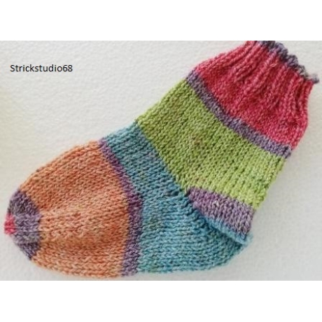 Kindersocken Gr.22/23 bunt handgestrickt für Frühjahr/Sommer