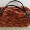 Tasche gestrickt mit Innenstoff und Lederhenkeln