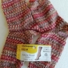 Socken Gr. 36/37  handgestrickt  Jaquardmuster rot/braun/weiß