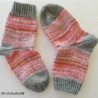 Kindersocken-handgestrickt-Gr. 30/31-Pastell Farben