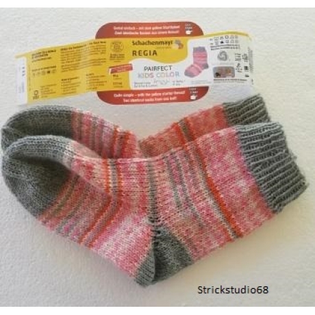 Kindersocken-handgestrickt-Gr. 30/31-Pastell Farben